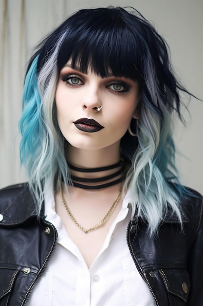 Das blaue und schwarze Haar ist eine tolle Möglichkeit, Ihrem Haar einen Hauch von Farbe zu verleihen.