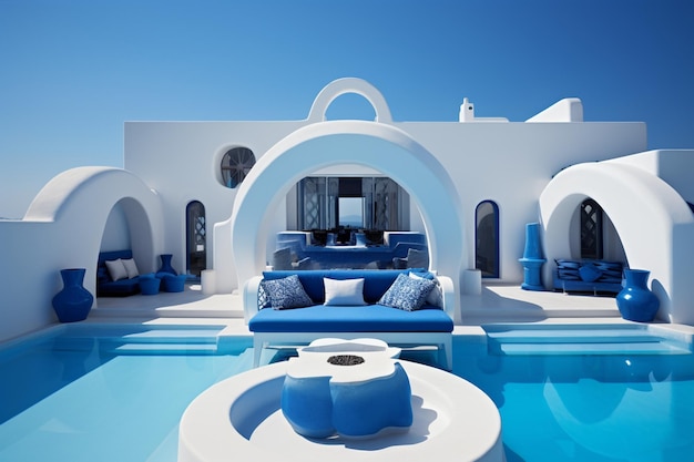 Das Blue Mediterranean Modern Hotel Lounge-Gebäude