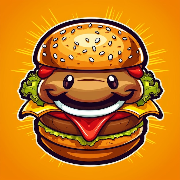 Das Burger-Cartoon-Logo 9