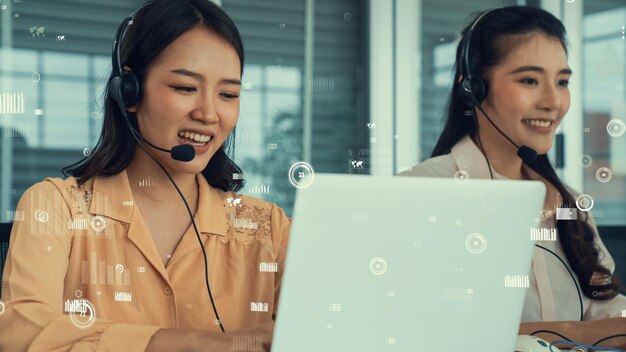 Das Callcenter des Kundensupports liefert Daten mit einer Visionsgrafik