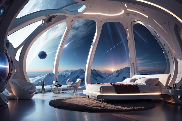 Das Celestial Observatory Schaffen Sie ein futuristisches Schlafzimmer mit Sternenbeobachtungs-Pods