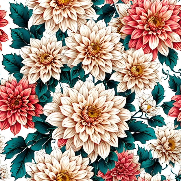 Das Dahlia-Blumenmuster