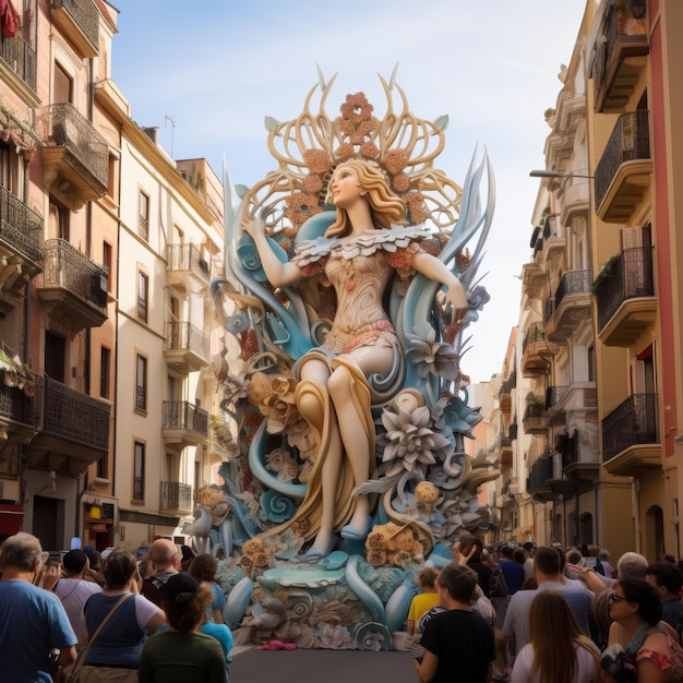 das Denkmal des Las Fallas-Festes in Valencia