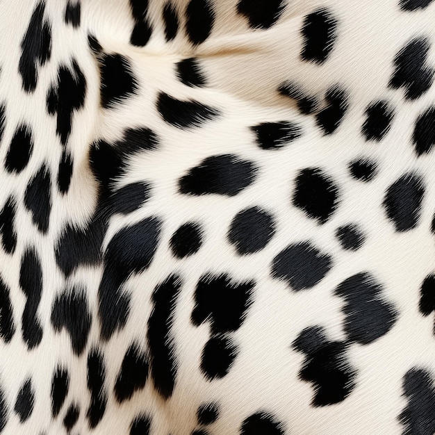 Das einzigartige Muster auf einem Stück Fell eines Dalmatiners