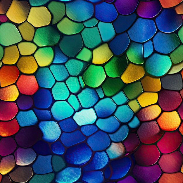 Das einzigartige Muster auf einem Stück Regenbogen-Bokeh