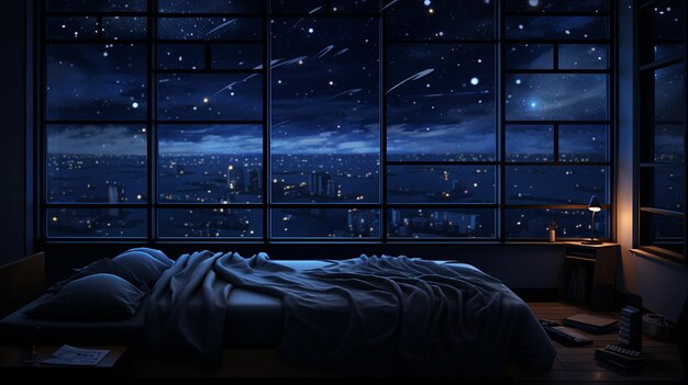 das_Fenster_Schlafzimmer_hat_einen_blauen_Nacht_Himmel_mit_sta_dd650129