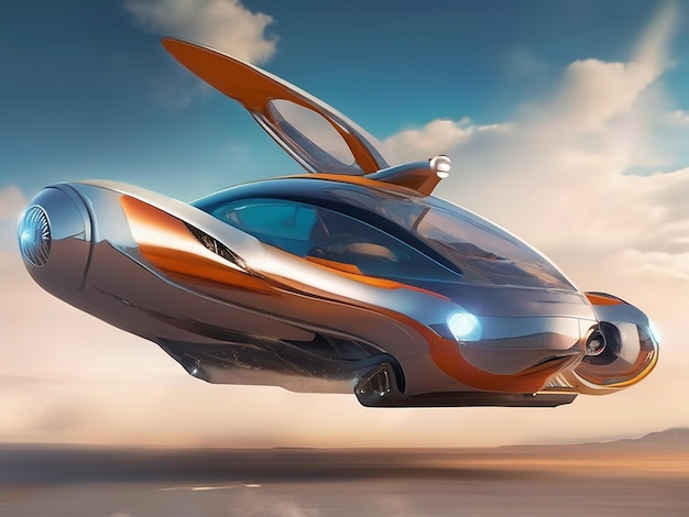 Das futuristische fliegende Auto