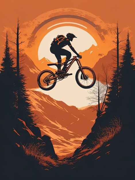 Foto das galactic downhill silhouette mountainbike-logo