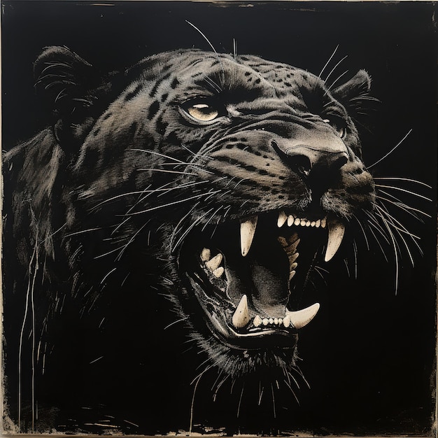 Das Gesicht eines Panthers