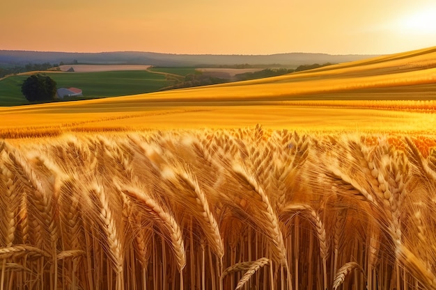 Foto das goldene weizenfeld