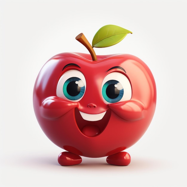 Das Happy Apple Cartoon-Maskottchen