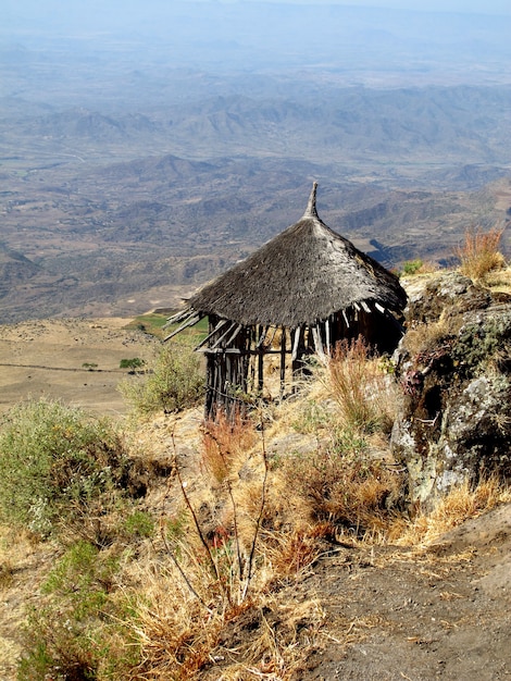 Das Haus in der Stadt Lalibela, Äthiopien