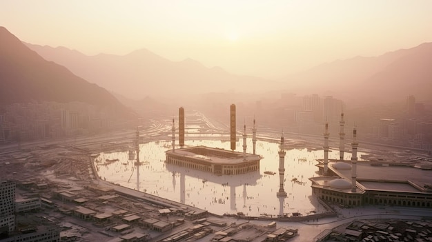 Das herrliche Stadtbild von Mekka