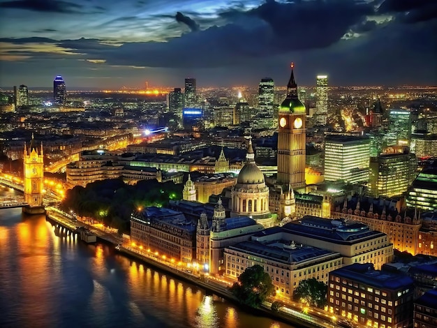 Das historische London in der Nacht