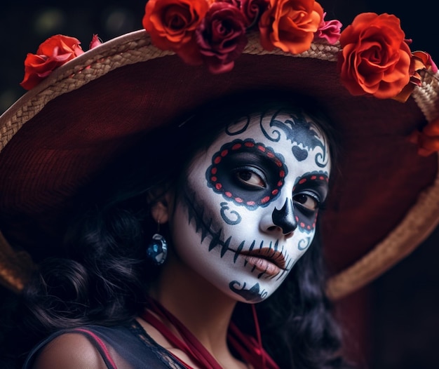 Das ikonische Bild von La Calavera Catrina ein Symbol