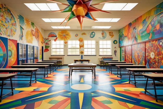 Das Kaleidoskop des Wissens wundert das Klassenzimmer