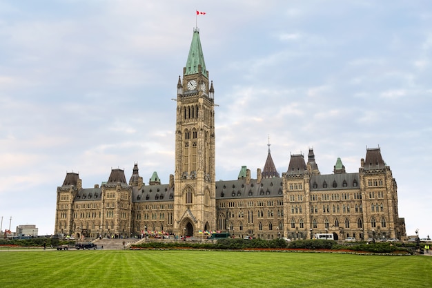 Das kanadische Parlament auf dem Parliament Hill während der Rede des Präsidenten der Ukraine, Petro Poroshenko, auf der gemeinsamen Sitzung des Unterhauses und des Senats