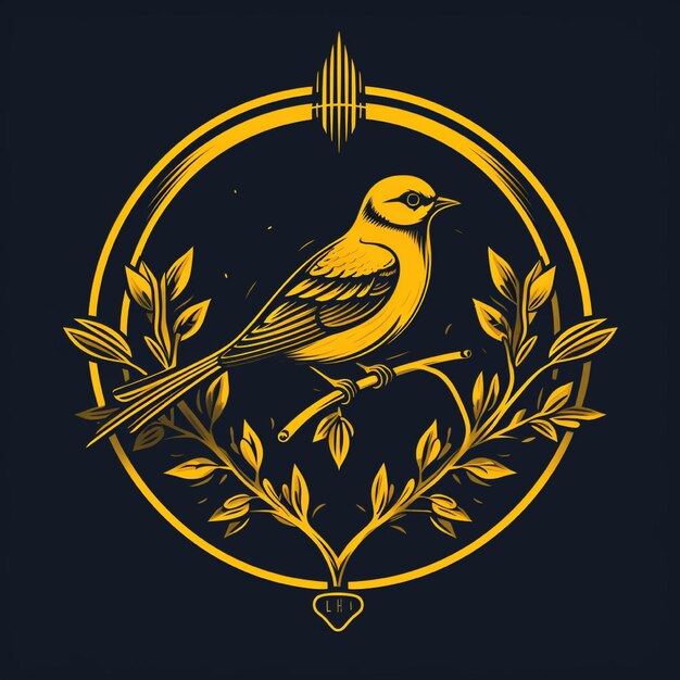 Foto das kanarienvogel-logo ist sehr detailliert