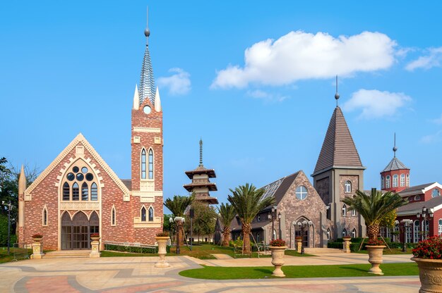 Das Kirchengebäude auf der Insel Haihua, Hainan, China