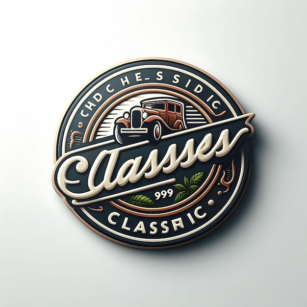 Foto das klassische retro-logo-design mit generativer ki