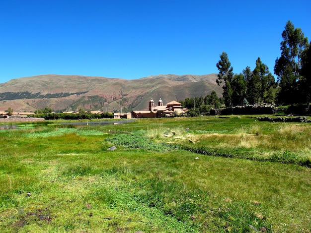 Das kleine Dorf auf Altiplano Peru Südamerika