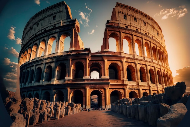 Das Kolosseum Rom Reisefotografie AIGenerated