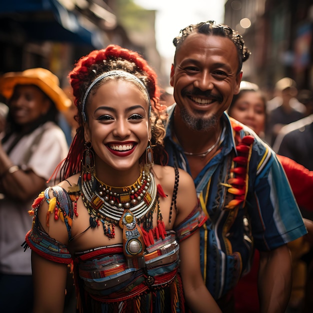 Das kolumbianische Volk feiert seine lebendige Kultur und seinen Nationalstolz mit traditionellen Flaggen