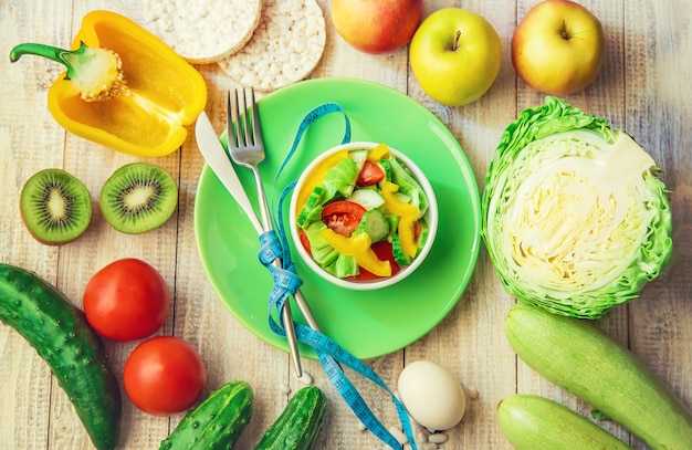 Das Konzept der richtigen Ernährung. Diät. Selektiver Fokus.