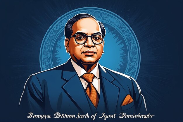 Foto das konzept der vektorillustration von dr. bhimrao ambedkar