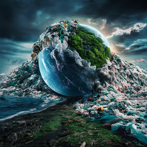 Das Konzept des Green Globe Earth Day: Planet vs. Plastik - Tag der Erde 2024