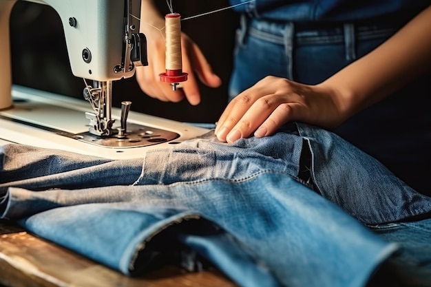 Das Konzept des Recyclings von Jeans