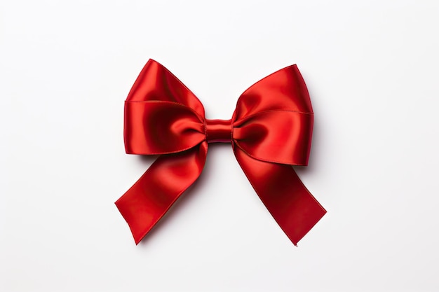 Das Konzept des Welt-Aids-Tages ist ein rotes Band, das das Bewusstsein für HIV und AIDS symbolisiert. Isoliertes Studio, aufgenommen am Whi