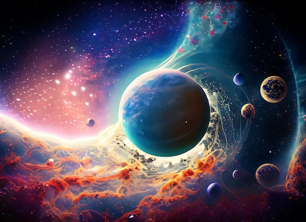 Das Leben im Universum abstrakter Hintergrund