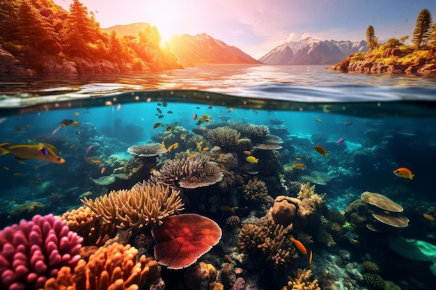 Das lebendige Ökosystem der Korallenriffe gedeiht in den Tiefen des Ozeans