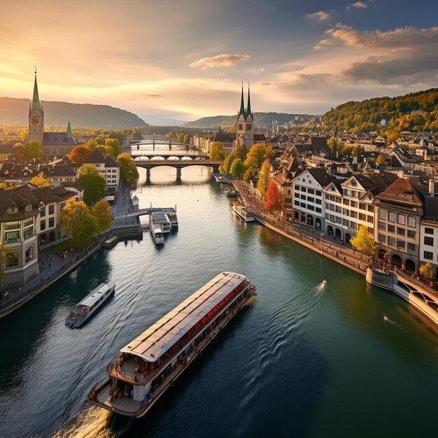 Das lebendige Stadtbild von Zürich erkunden