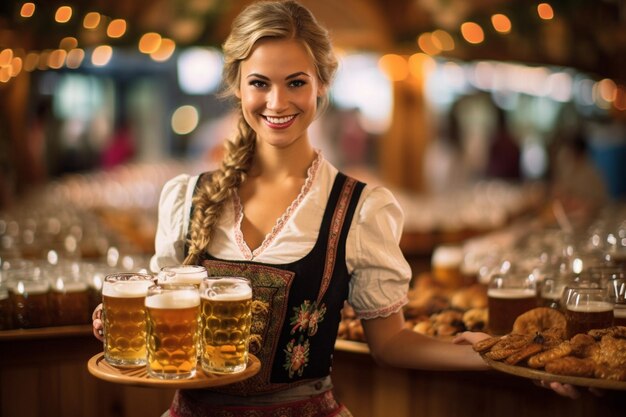 Foto das mädchen vom oktoberfest