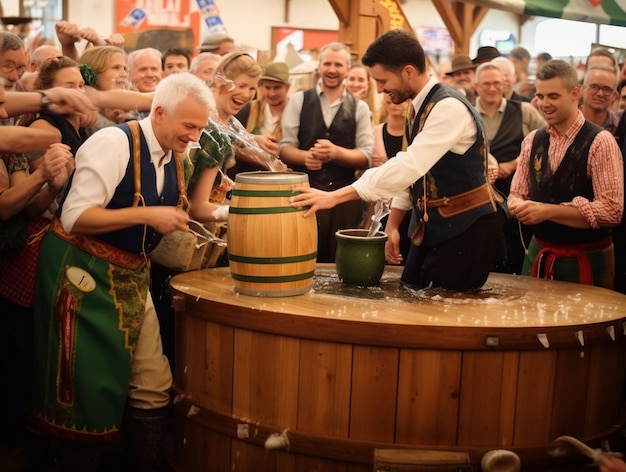 Foto das mädchen vom oktoberfest