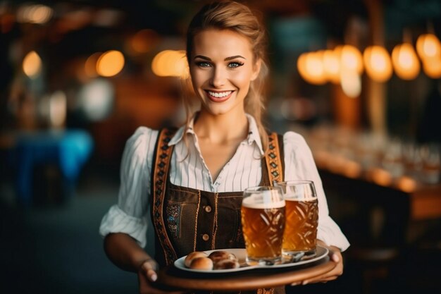 Foto das mädchen vom oktoberfest