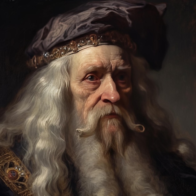 Das majestätische Porträt von Jaehaerys I. Targaryen Eine königliche Affäre in Öl von Rembrandt