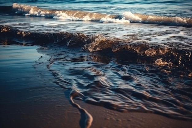 Das Meer und der Strand sind mit Öl verschmutzt Generative AI