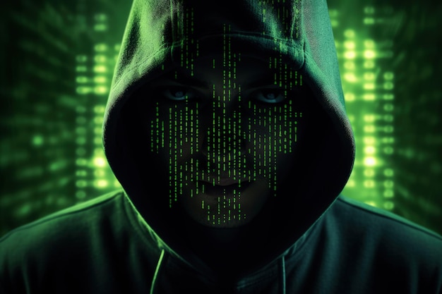 Das mysteriöse Gesicht eines anonymen Hackers