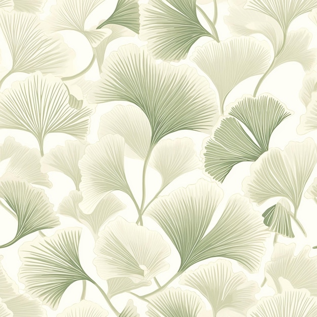 Das nahtlose Muster, die rhythmische Schönheit der Ginkgo-Blätter