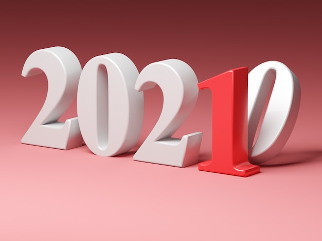 Das neue Jahr 2021 ersetzt das alte Jahr 2020