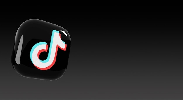 Foto das neue tiktok-logo in 3d