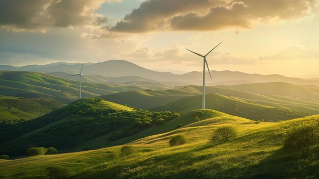 Das Panorama des Windparks Rolling Hills