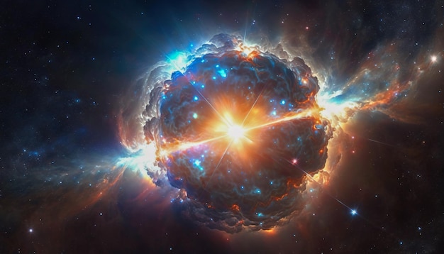 Das Phänomen der Supernova-Explosion im Weltraum Eine astronomische Entdeckung Generative KI