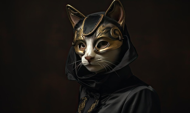 Das Porträt des Betrügers mit der Katzenmaske versprüht verschmitzten Charme und rätselhafte Design-Aura