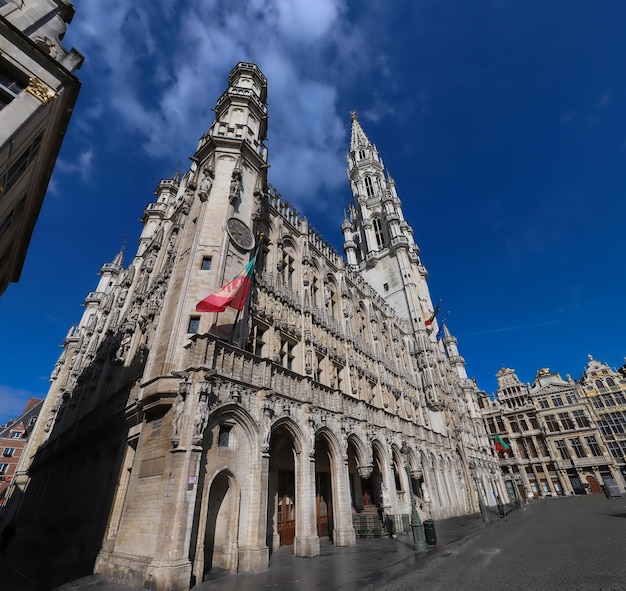 Das Rathaus der Stadt Brüssel ist ein gotisches Gebäude aus dem Mittelalter Brüssel Belgien