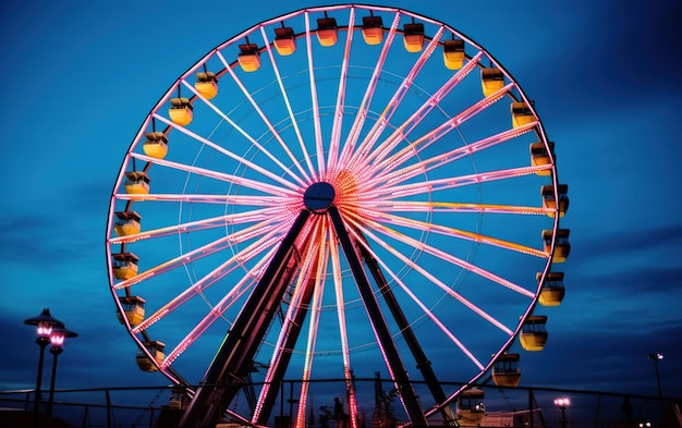 Das Riesenrad in der Nacht