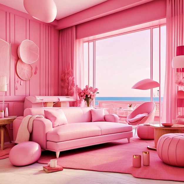 das rosafarbene Leben leben